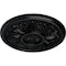 Ekena Millwork Edinburgh Ceiling Medallion (Fits Canopies up to 5 1/4"), Hand-Painted Jet Black, 18"OD x 1 3/4"P CM18EDBLF - alternate 2
